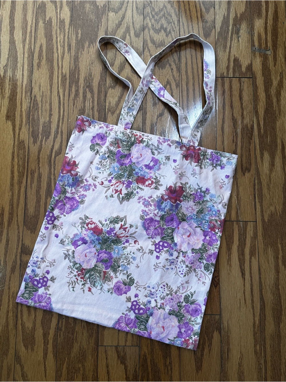 LoveShackFancy Purple and Pink Floral Tote - Picture 4 of 4
